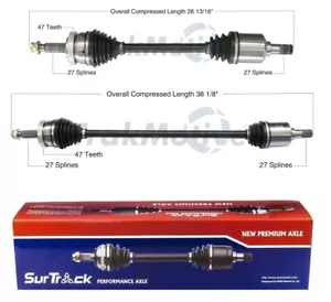 SurTrack Pair Set of 2 Front CV Axle Shafts For Hyundai Sonata 2.4l 4L Auto - Picture 1 of 1