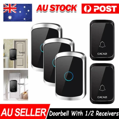 Wireless Door Bell Chime Waterproof Doorbell Receiver 300M Long Range 36 Chimes - image 1 of 4