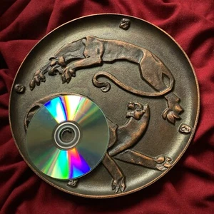 Antik Bronze Panther Tiger Raubtier Tier Art Deco Neu Schmuck Tablett Schale - Bild 1 von 5