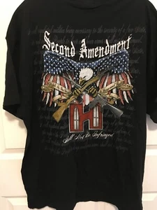 Hornady Graphic Tee Mens XL Gildan Black Second Amendment Eagle Short Sleeve - Picture 1 of 3