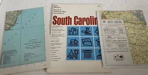Lot 1970s tourist US Maps Reference Guide Rand McNally South Carolina State - Picture 1 of 7