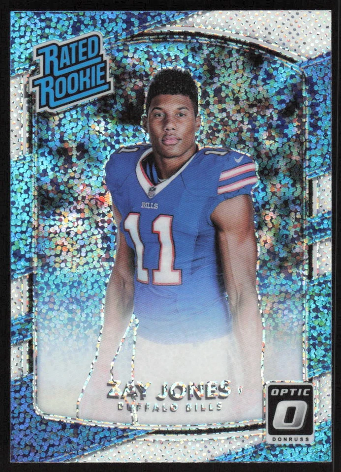 2017 Donruss Optic Rated Rookie White Sparkle Zay Jones Buffalo Bills SP SSP - Image 1 of 2
