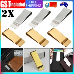 2PCS Money Clip Cash Note Business Card Holder Stainless Steel Mens Wallet Metal - Picture 1 of 14