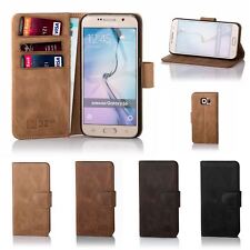 32nd Premium Series - Real Leather Book Wallet Case For Samsung Galaxy S6 Edge