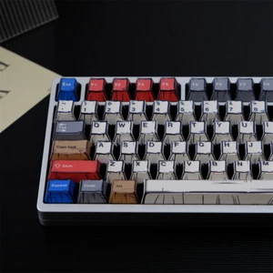 PBT Manga mixed light  Theme Keyboard Keycaps Cherry Profile Set For MX wooting - Picture 1 of 26
