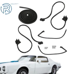 For Camaro Firebird 1970-1981 Black Door Roofrail Trunk Weatherstrip Kit 5pcs - Picture 1 of 12