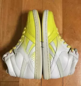 REEBOK CORTEE COURT MID PELLE BIANCA GIALLA CONDIZIONALE WMN TAGLIA 6,5-7,5 783712 - Foto 1 di 7
