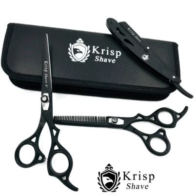 BARBER SALON HAIRSTYLING HAIR THINNING SHEARS SCISSORS SET/KIT 6" ADULTS KIDS - Image 1 of 4
