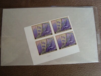 US Stamp #4438 2010 $4.90 Mackinac Bridge, Priority Mail VF NH Plate Block of 4 - Image 1 of 2