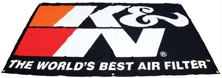 K&N Air Filter Banner Flag Holley NOS HSV Nismo Edelbrock Weiand Drag Drift Race - Image 1 of 1