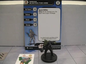 =Star Wars Miniatures LEGACY OF THE FORCE Rodian Blaster-for-Hire 51/60 con tarjeta = - Imagen 1 de 1