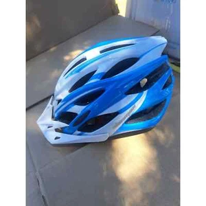 ¡OFERTA! Casco de Bicicleta para Adultos AZUL Y BLANCO Shinmax USB Iluminado Ligero 57-62 CM Med-LG - Imagen 1 de 14