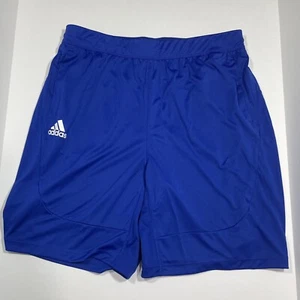 Adidas Sideline Knit Short w/Pocket ROYAL BLUE | WHITE Large - Picture 1 of 3