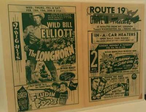 1950 Mt. Lebanon Washington Pa.Route 19 Drive-In Movie Theatre Pittsburgh Poster - Picture 1 of 1