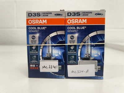 Like New! 2x D3S OSRAM Xenarc 5500K +20% Cool Blue 66340CB HID Xenon Lamps Bulbs - Image 1 of 4