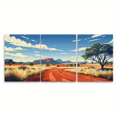 3pcs Australia Outback  Australian  art Wall Art Canvas  Unframed/Framed - Image 1 of 4