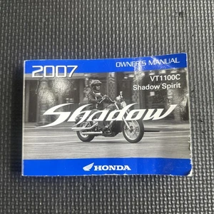 HONDA SHADOW SPIRIT VT1100C 2007 OWNERS MANUAL #31MAA730 OPERATORS BOOKLET - Picture 1 of 8