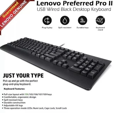 Lenovo Preferred Pro II (00XH688) USB Keyboard - Image 1 of 4