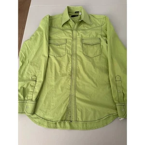 Camisa verde occidental estilo vaquero manga larga con botones ropa de hombre - Imagen 1 de 9