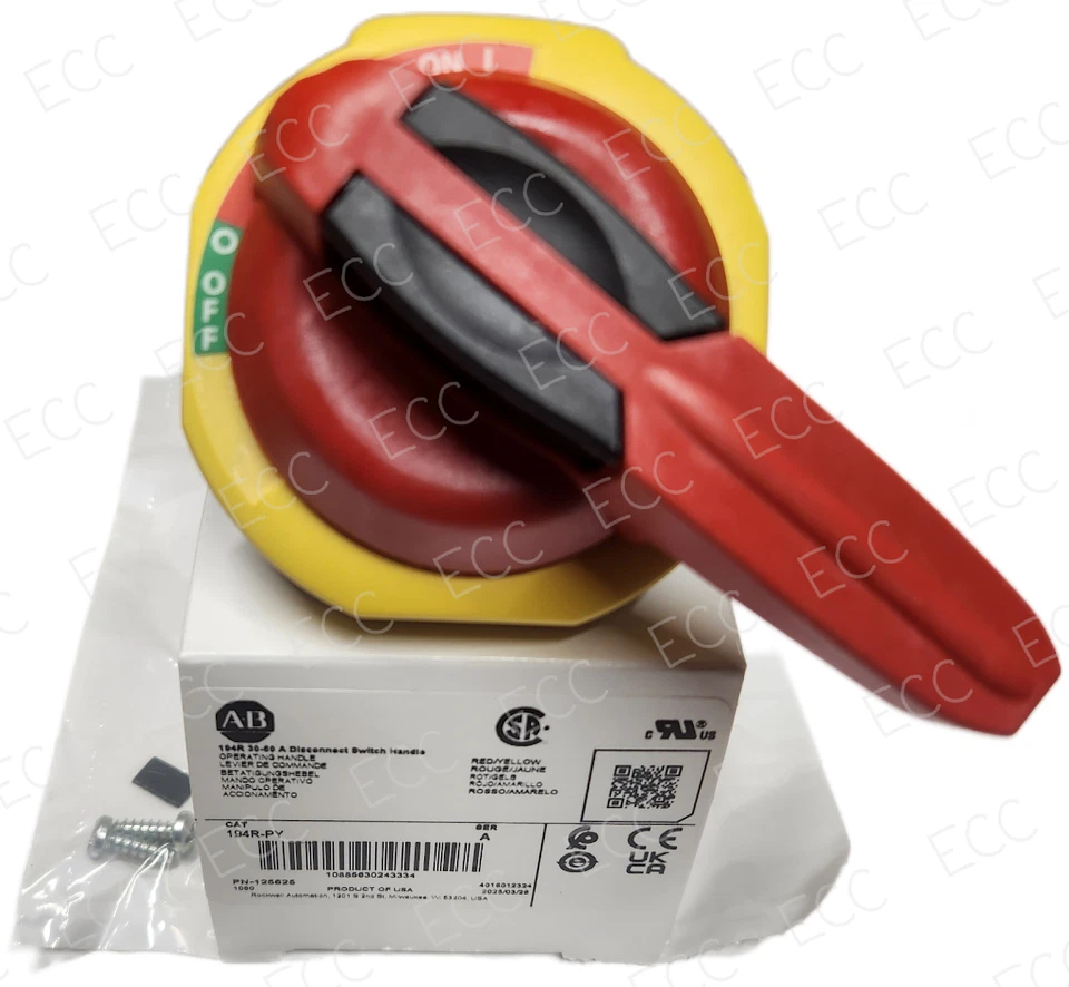 New Allen-Bradley 194R-PY Operating Handle, Red/Yellow - Image 1 of 1