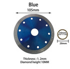 1pc Turbo Diamond Saw Blade – 4.13in/4.53in/4.92in Cutting Disc for Granite&Tile