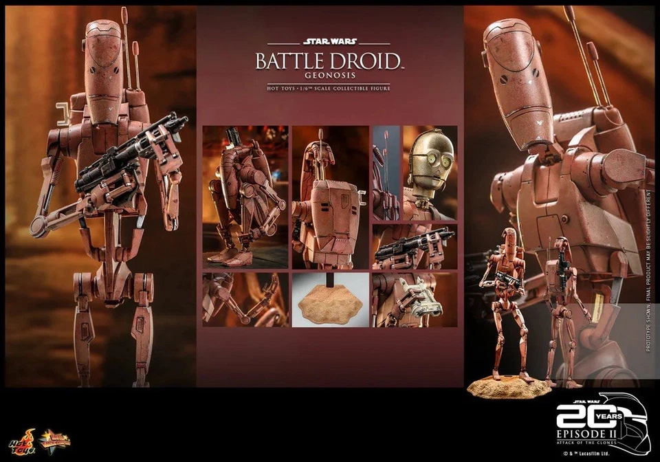 Figura B1 Battle Droid Hot Toys MMS 649 STAR WARS Attack of the Clones escala 1/6 Foto 1 de 4