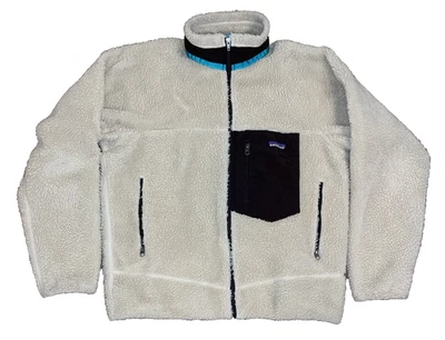 Patagonia RetroX Deep Pile Fleece Jacket Coat Men's Medium Oatmeal Natural 23055 - Image 1 of 4