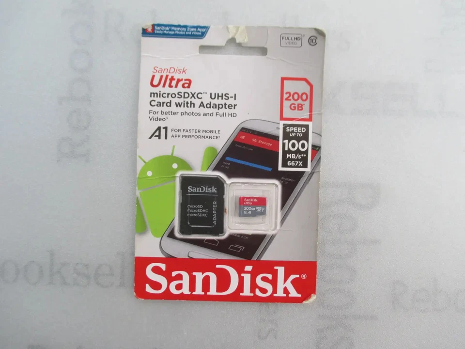 [Versión antigua] Tarjeta de memoria SanDisk 200 GB Ultra microSDXC UHS-I con adaptador -.. Foto 1 de 1