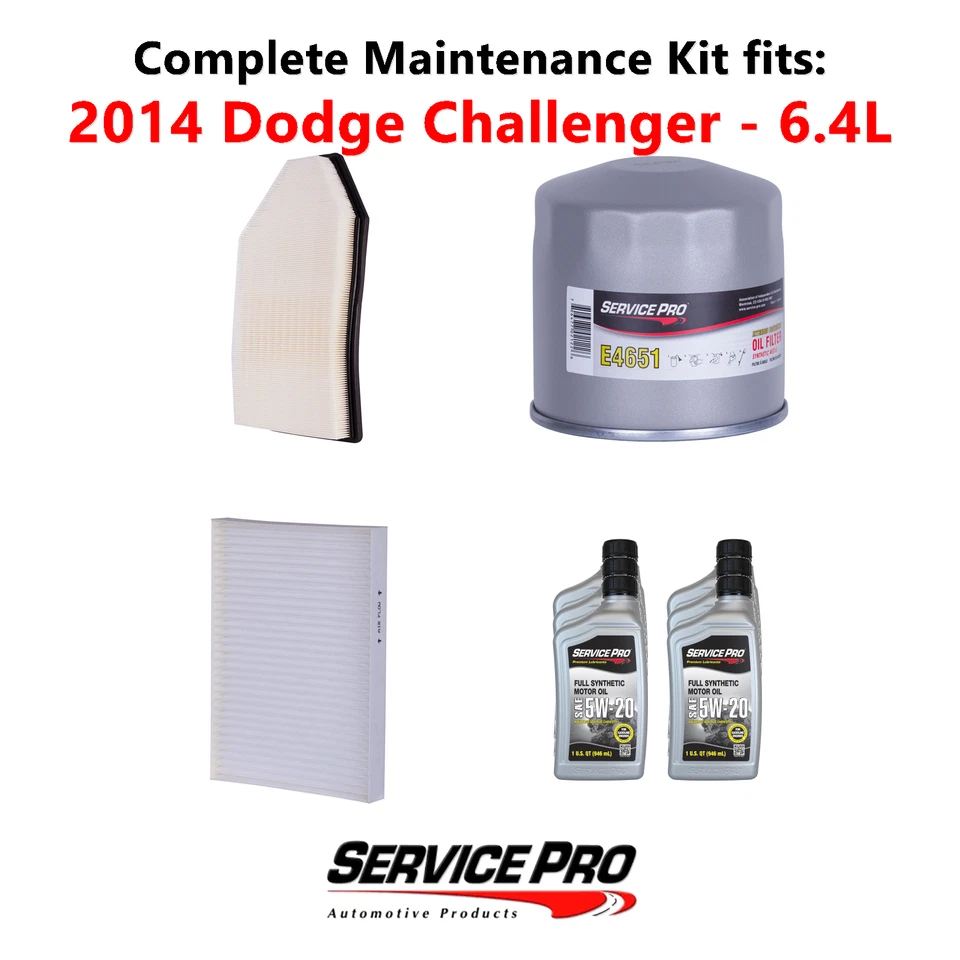 2014 Dodge Challenger 6.4L Complete Air, Oil & Cabin Filter Kit (5W-20) - Image 1 of 4