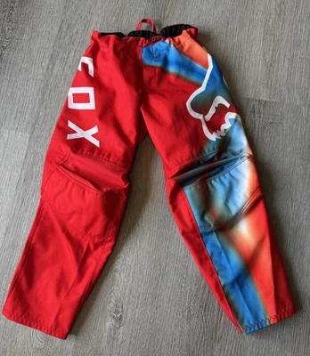 GENUINE FOX RACING 180 TOXSYK PANTS FLO RED KIDS 5 MX BMX ATV 29726-110 - Image 1 of 4