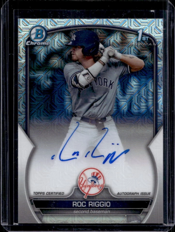 2023 Bowman Draft Roc Riggio Chrome Auto HTA Choice Refractor 1st #1/150 - Image 1 of 2