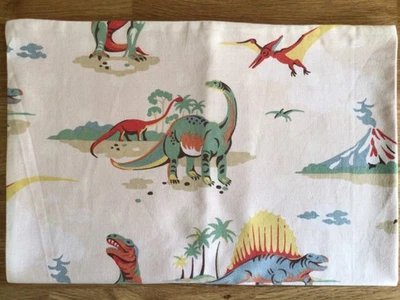 USED 1 Pillowcase Handmade  W/ Cath Kidston Dinosaur & Spots Red Cotton Fabric - Image 1 of 4