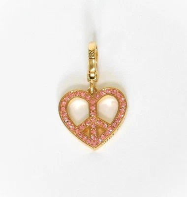 Juicy Couture 2009 Heart Pave Peace Sign Charm YJRU3266 - Image 1 of 4