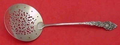 Cuchara de guisante de plata esterlina Passaic by Unger mango largo 8 1/2" perforada Foto 1 de 2