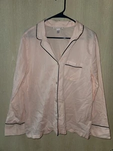 Victoria Secret Long Sleeve Button-Down Pajama Top Size Medium - Picture 1 of 11