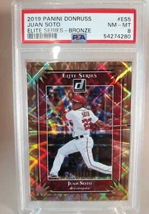 2019 JUAN SOTO  PANINI DONRUSS BRONZE ELITE SERIES SP /349 PSA  MT 8 🔥 - Picture 1 of 2