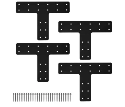 Soporte de poste en T (4 piezas) - Conectores de haz en T de alta resistencia de 14 x 10" para madera 4x4 y 6x6 Foto 1 de 4