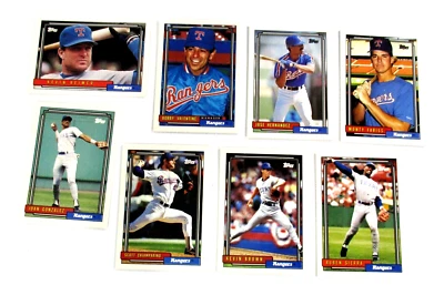 Tarjetas de béisbol Rangers 8x MLB #737#789#237#138#27#277#297#700 Topps Company 1992 Foto 1 de 4