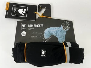 Hurtta Dog Pet Rain Blocker Coat Waterproof 55 cm/22 Inch NEW Raven Black - Picture 1 of 4