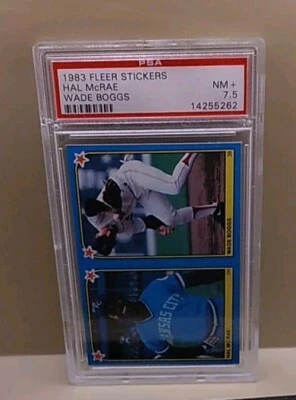 Pegatinas Fleer 1983 Wade Boggs novato graduado PSA 7,5 Foto 1 de 2