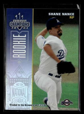 2003 Donruss Champions Shane Nance Holofoil /25 #151 Brewers FX7017 - Image 1 of 2