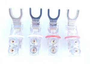 WBT-0661cu Spade Connector 6mm Nextgen WBT Pure Copper set of 4 sandwich spade - Picture 1 of 4