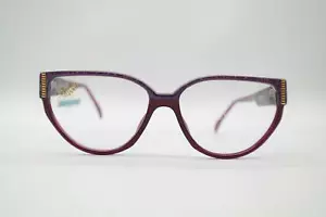 Vintage Stepper SI 51 Violett Weinrot Gold Oval Brille Brillengestell NOS - Bild 1 von 6