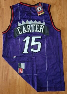 VINCE CARTER HOF Toronto Raptors Signed Autographed NBA Throwback Jersey NWT - Picture 1 of 3