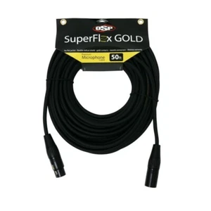 OSP SuperFlex GOLD 50' Premium "Lay-Flat" Microphone/Mic XLR Cable - SFM-50 - Picture 1 of 3
