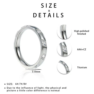 Women Rings Fashion Rings for Women Wedding Bands Enternity Rings Comfort Silver - Image 1 of 4