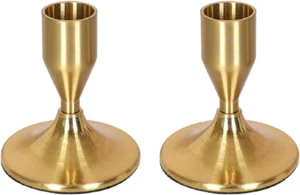 Candlestick Holder Metal, 2Pcs Gold Candle Stick Holder for Table Centerpiece, W - Picture 1 of 6