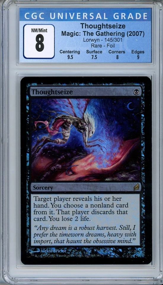 Magic the Gathering MtG TCG Lorwyn Rare Thoughtseize [Lorwyn, Graded CGC 8] - Image 1 of 1