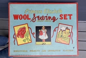 Kit de costura de lana vintage para niños Princesa Isabel 1937 Toykraft - Imagen 1 de 9