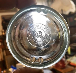 Rare Fruit Jar Lid  Emb. HERO MALTESE CROSS Pat.Feb.27 (18) 94 Double Dot(4) - Picture 1 of 3